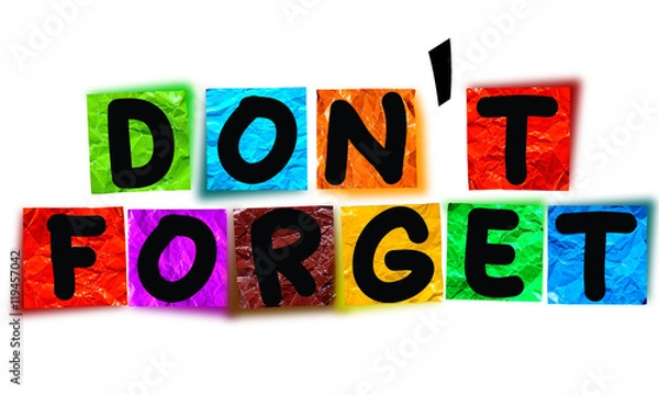 Obraz don't forget