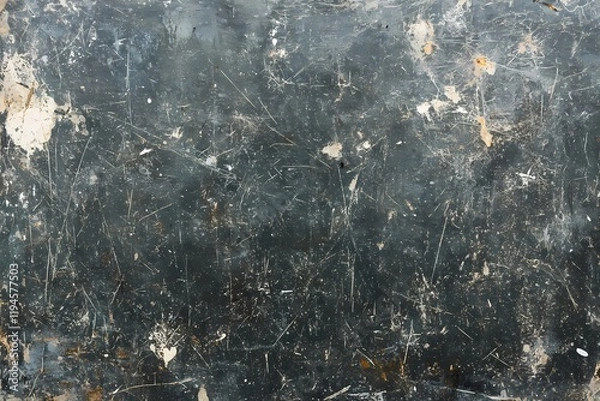 Fototapeta Scratched and Distressed Dark Grey Surface Texture