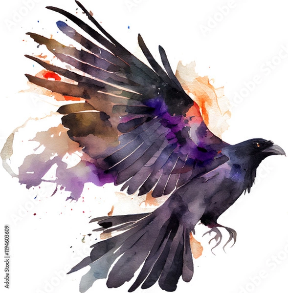 Obraz Gothic Raven Clipart Vector Illustration