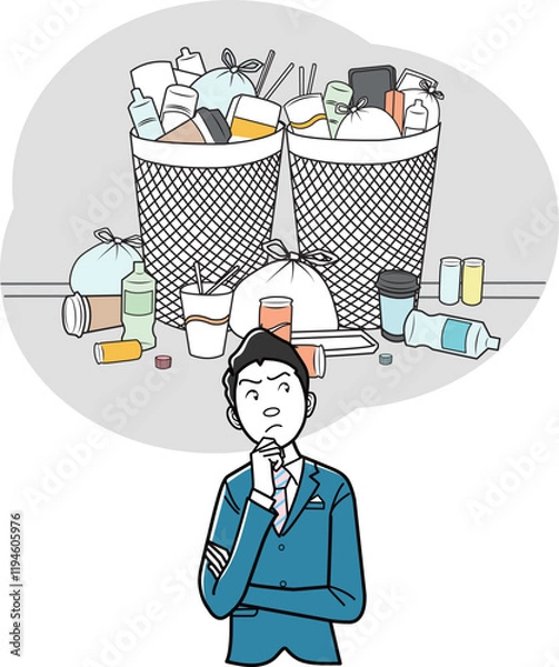 Obraz オーバーツーリズムで溢れるゴミ