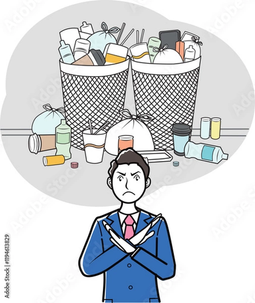 Obraz オーバーツーリズムで溢れるゴミ