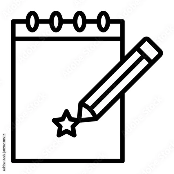 Obraz Sketch Book Vector Line Icon Design