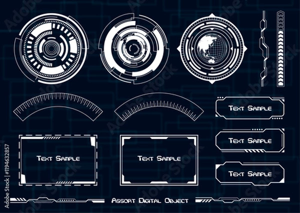 Fototapeta Digital Object Set 004