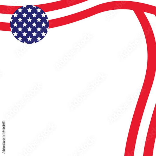 Obraz Border Flag USA 16