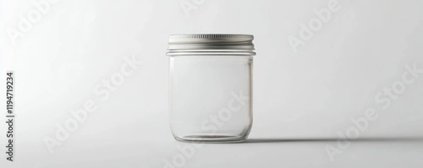 Fototapeta Small Frosted Glass Mason Jar Mockup