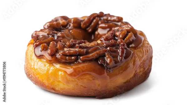 Obraz National Sticky Bun Day is isolated on a white background