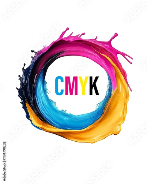 Fototapeta Color swirl in CMYK colors