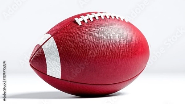 Fototapeta Closeup American Football Side View - High Detail, Bright Colors, Professional AI Image