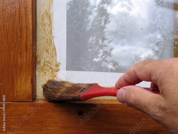 Fototapeta To paint window frame