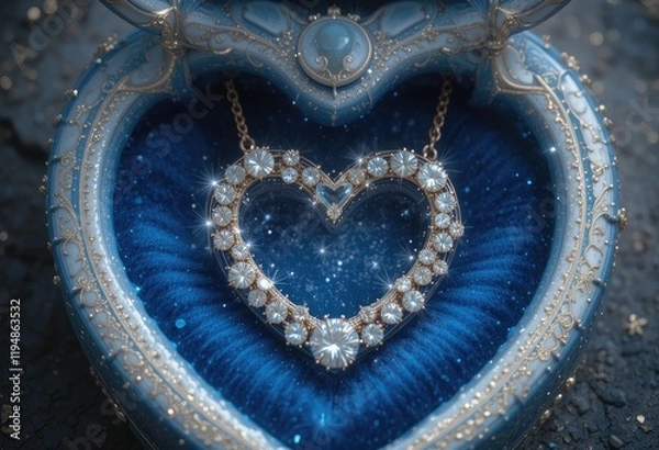 Obraz heart shaped necklace