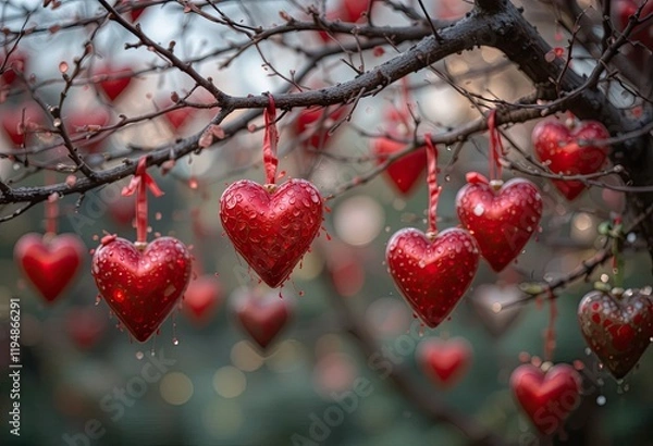 Fototapeta red berries on a branch