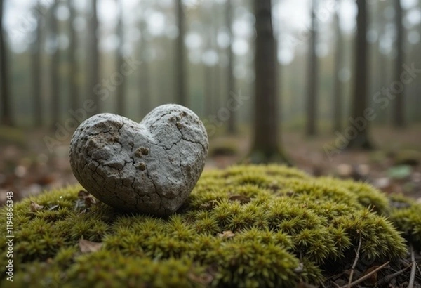 Obraz heart shaped stone