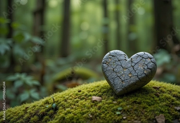 Obraz heart shaped stone