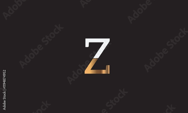 Obraz ZZ, Z,  Abstract Letters Logo Monogram
