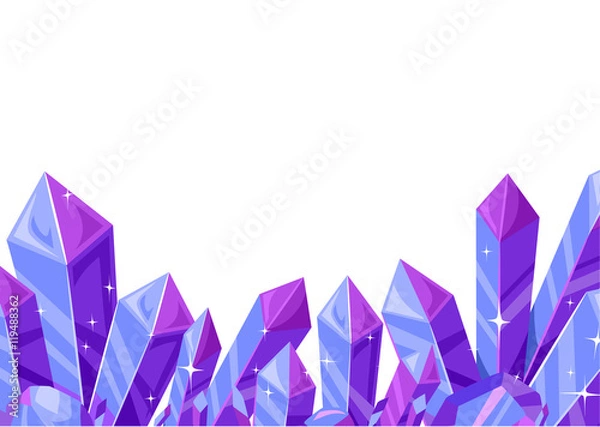 Obraz Granica kryształów