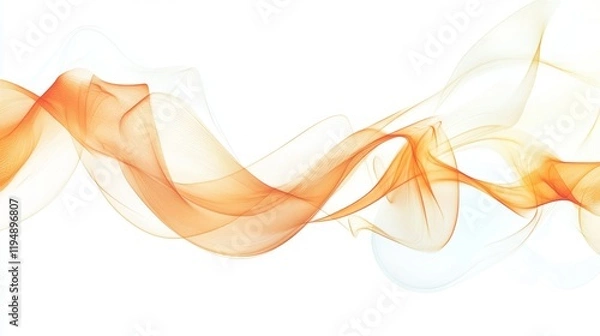 Fototapeta Artistic Take on Fire with Abstract Swirls in Orange and White