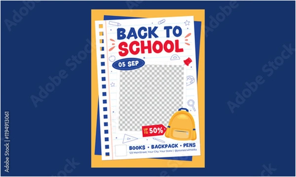 Obraz Back To School Flyer