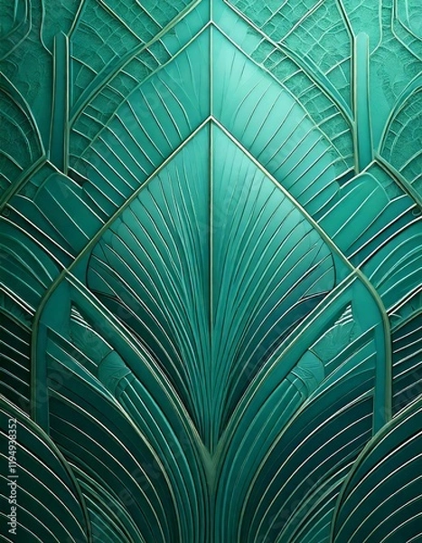 Fototapeta An abstract background designed in the shape of a gate with modern geometric patterns.