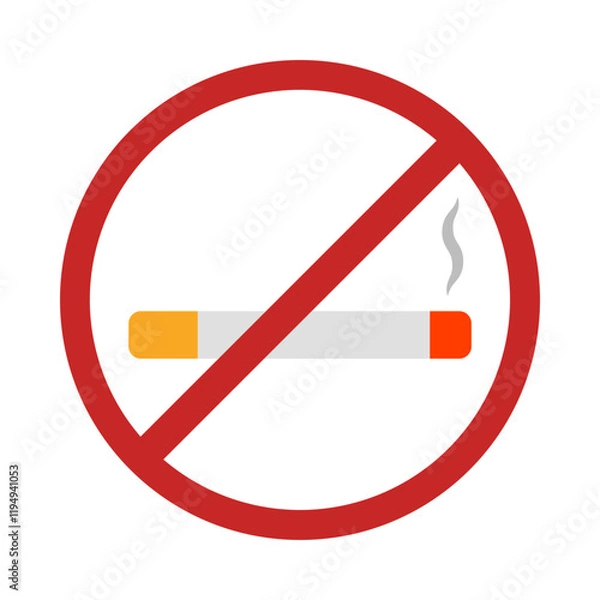 Obraz No smoking flat icon