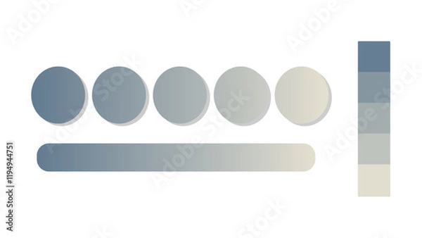 Obraz Abstract gradient background with Ivory and Cool Gray color palette. Abstract illustration with gradient blur design. Blurred colored abstract background. Colorful gradient. Vector illustration