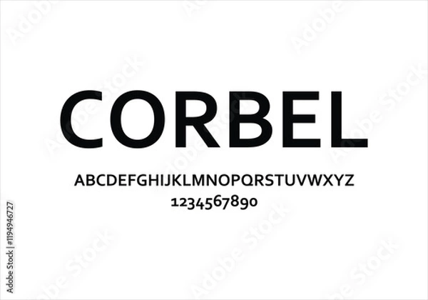 Fototapeta Cobel font for logo and headline. Isolated vector typeset