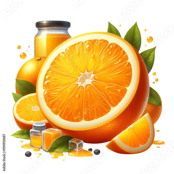 Obraz orange juice and lemon