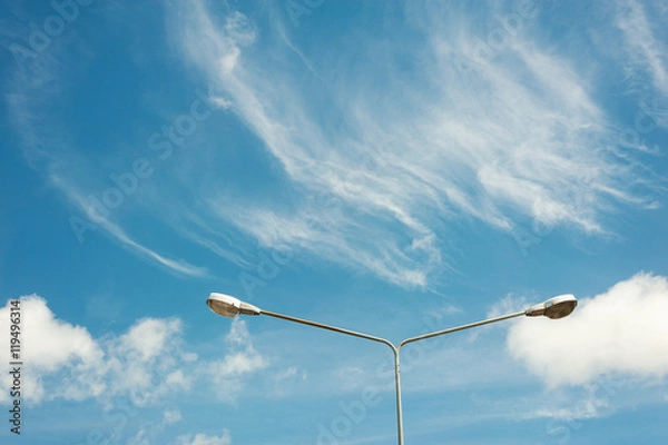 Obraz street light with blue sky
