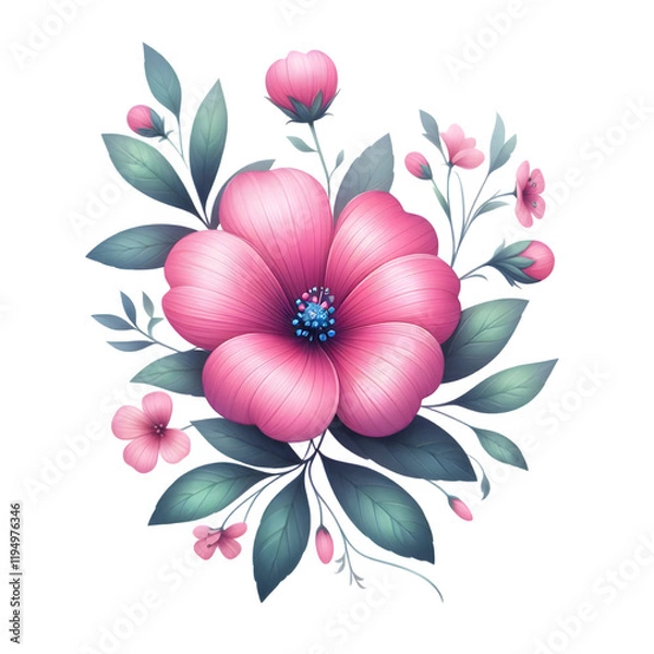 Obraz pink and white flower