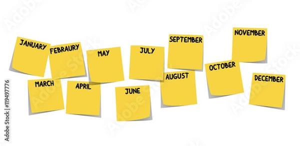 Fototapeta Calendar notes