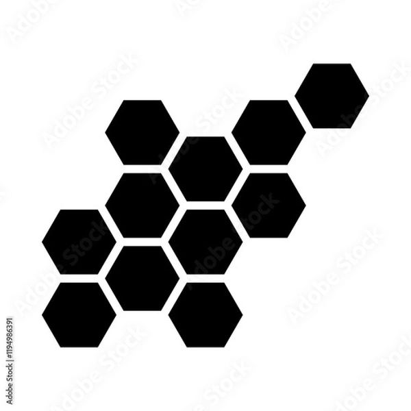 Obraz Honeycomb glyph icon