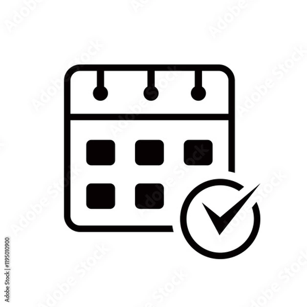 Fototapeta Event schedule icon on transparent background 