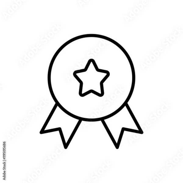 Fototapeta Accreditation icon Thin line vector