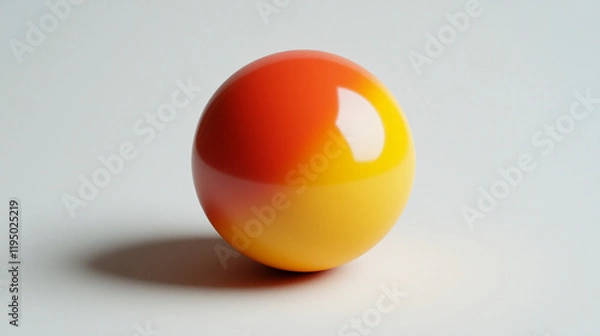 Fototapeta Abstract Sphere with a Vibrant Gradient of Yellow and Red Colors