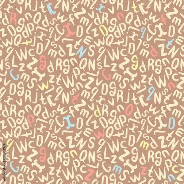 Obraz Abc pattern. Alphabet background.Seamless pattern. School background.