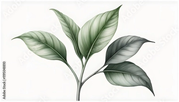 Obraz leaves isolated on white background