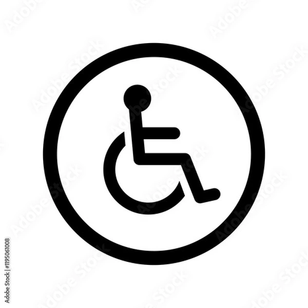 Obraz Disabled handicap sign on transparent background