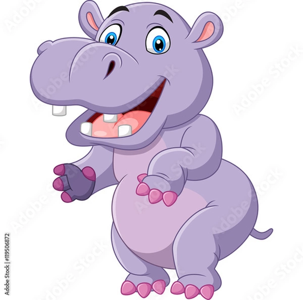 Obraz Cartoon Funny Hippo