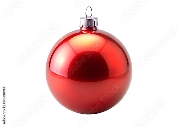 Fototapeta red christmas bauble