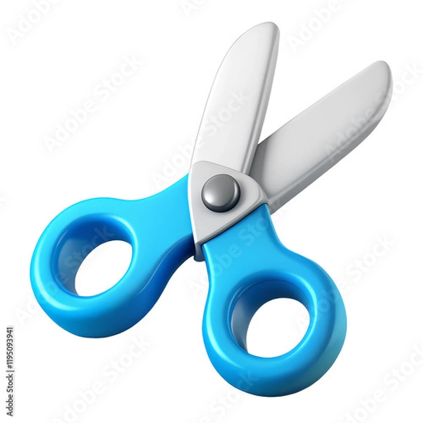 Obraz scissor icon 3D Illustration, trim icon 3D illustration