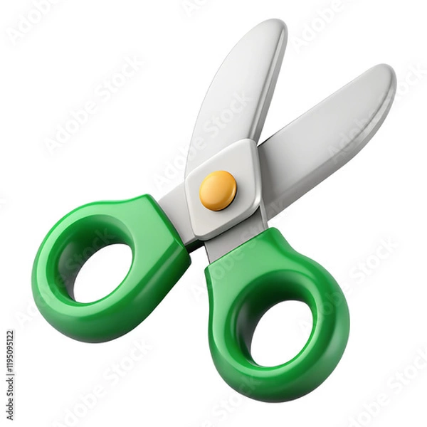 Obraz scissor icon 3D Illustration, trim icon 3D illustration