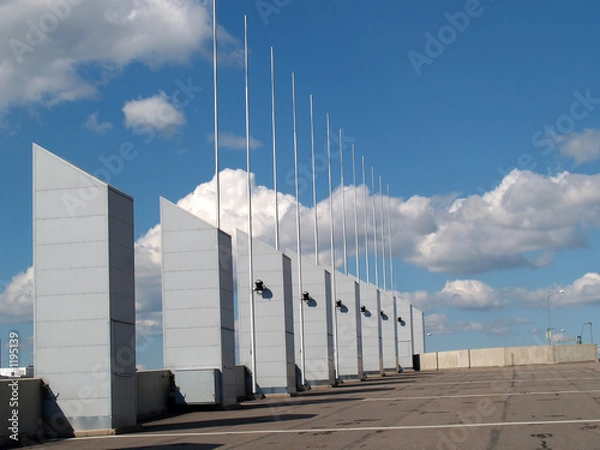 Obraz line of ventilation outputs