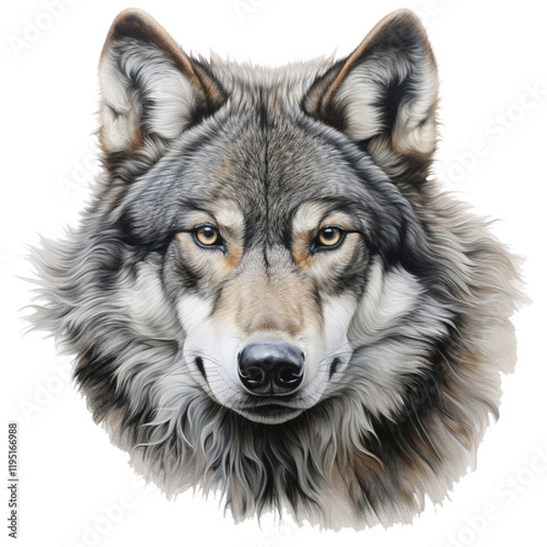 Obraz Wild Wolf Clipart Vector Illustration