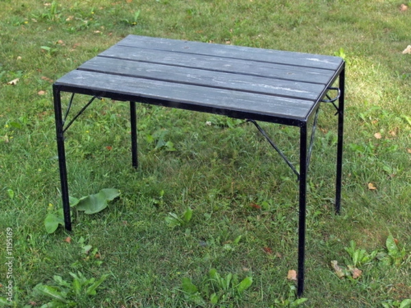 Obraz metal outdoor table for picnic