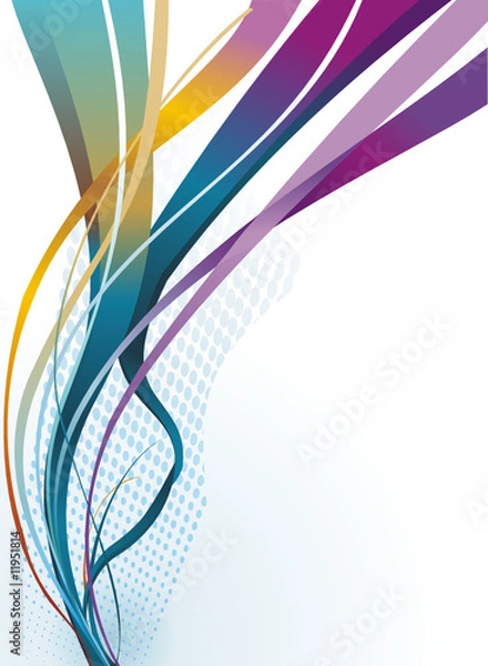 Obraz Color vector curves