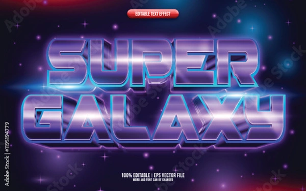 Obraz Super Galaxy 3D editable text effect