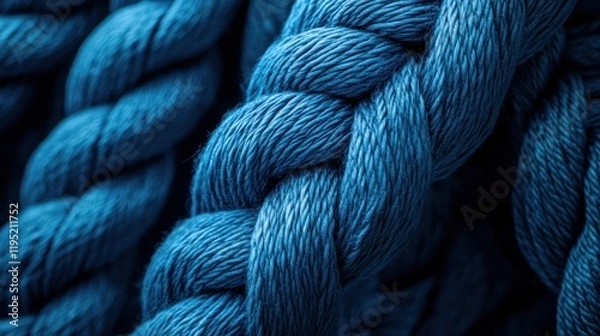 Obraz Intricate Blue Ropes: A Textured Masterpiece
