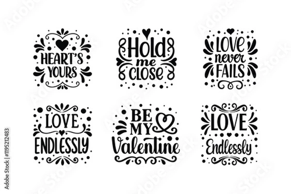 Fototapeta Valentine's Day, T-Shirt design bundle, Valentine's vector template