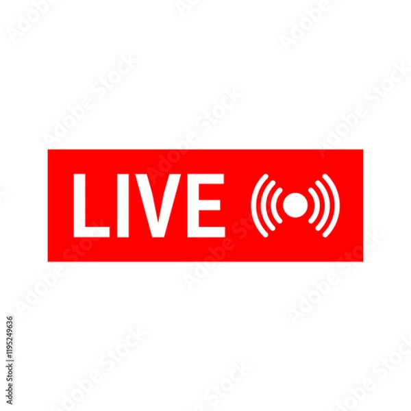 Obraz Live icon on transparent background