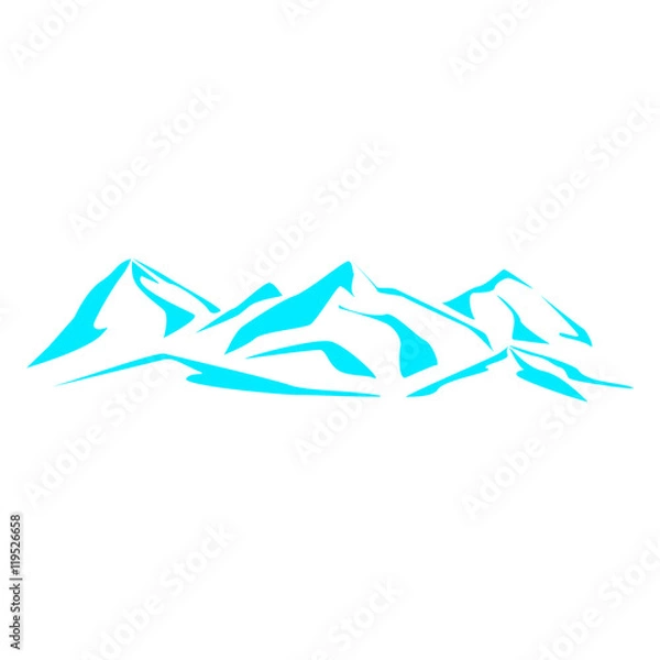 Fototapeta Drawing the mountain range