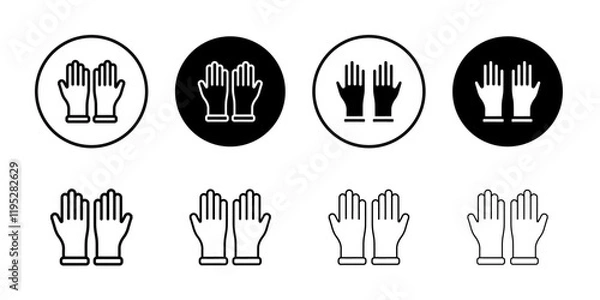 Fototapeta glove icon Simple outline illustration set